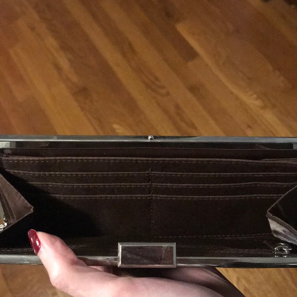 Metallic brown faux snakeskin clutch/wallet - Picture 2 of 3